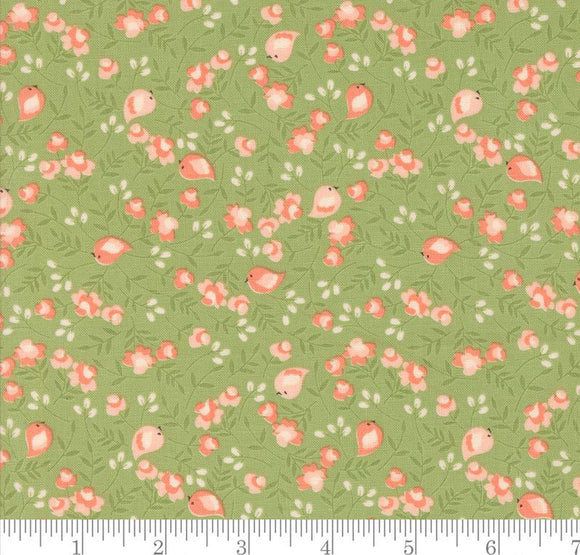 Songbird Florals Birds Abloom Cucumber 29212 17 by Corey Yoder from Moda by the yard