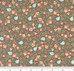 Songbird Florals Birds Abloom Slate 29212 19 by Corey Yoder from Moda by the yard