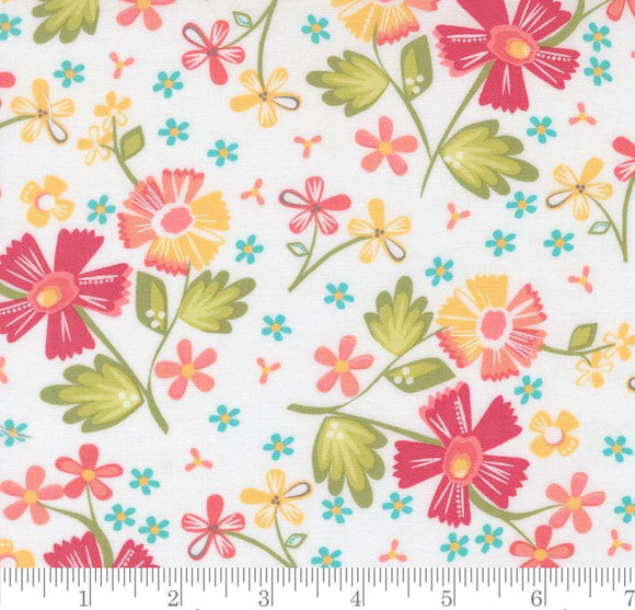 Garden Flowers Florals In The Garden Off White 29230 11 by Corey Yoder from Moda by the yard