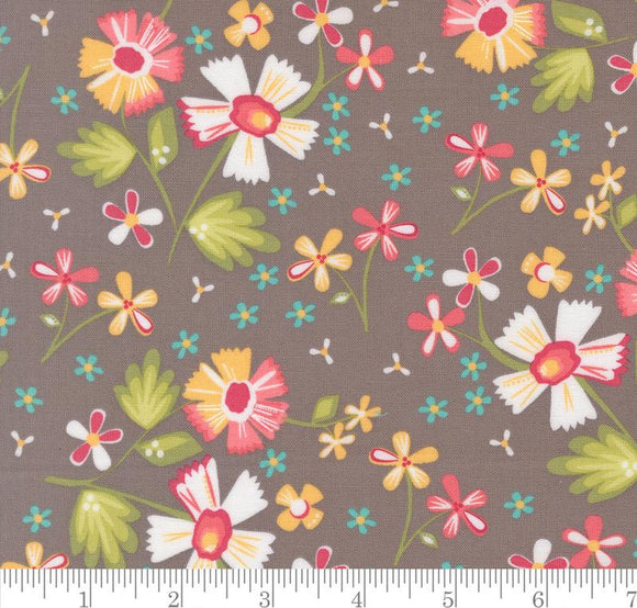 Garden Flowers Florals In The Garden Slate 29230 23 by Corey Yoder from Moda by the yard