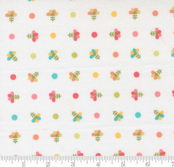 Dotted Sprig Florals Dot Blender In The Garden Off White 29232 11 by Corey Yoder from Moda by the yard