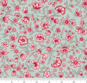 Summer Flowers Florals My Summer House Aqua 3041 13 by Bunny Hill Designs from Moda by the yard