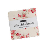 Petals And Polka Dots 2.5" Mini Charms 3080MC by Bunny Hill Designs from Moda by the pack