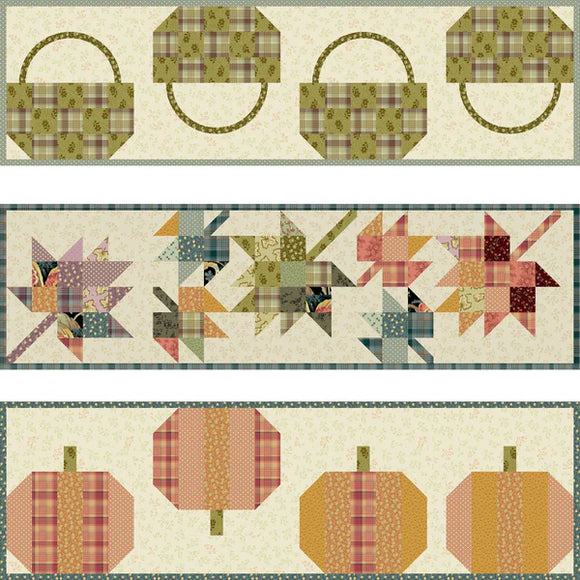 Fall Trio LBQ-1145-P Pattern from Laundry Basket Quilts by the pattern