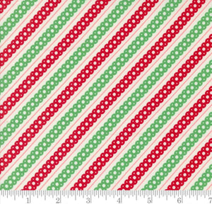 Stripe Stripes Kitty Christmas Snow 31205 11 by Urban Chiks from Moda by the yard