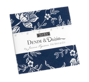 Denim Daisies Charm Pack 35380PP by Fig Tree Co from Moda by the pack