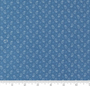 Petite Paisleys Blenders Denim Daisies Denim 35387 17 by Fig Tree Co from Moda by the yard