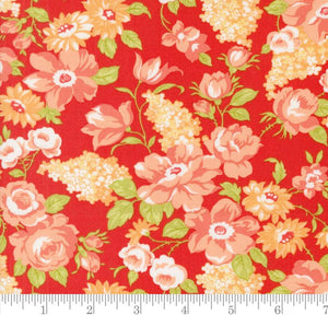 Tuscan Blooms Florals Portofino Pomegranate 35390 16 by Fig Tree Co from Moda by the yard