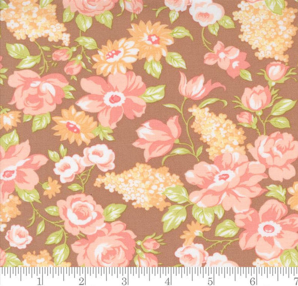 Tuscan Blooms Florals Portofino Sienna 35390 22 by Fig Tree Co from Moda by the yard