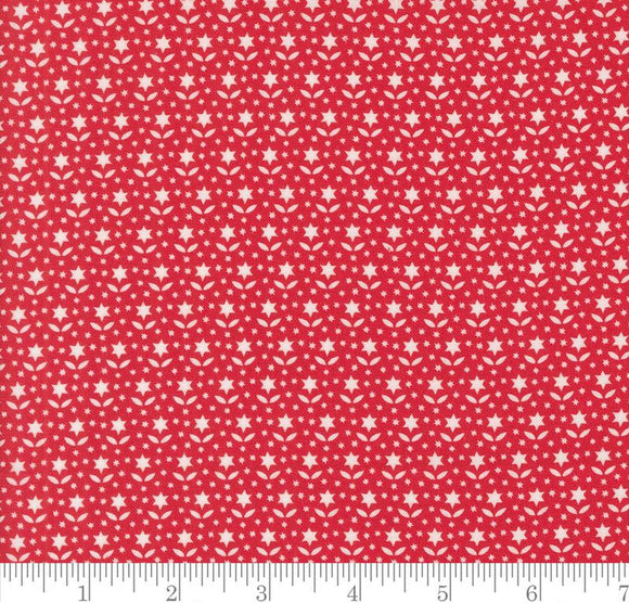 Buon Natale Star Blooms Blenders Pomegranate 35405 14 by Fig Tree Co from Moda by the yard