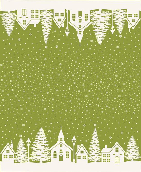 Buon Natale Christmas Village Double Border Print 36