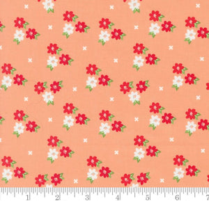 Morning Glory Florals Laguna Sunrise Cantaloupe 37682 13 by Sherri & Chelsi from Moda by the yard