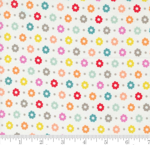 Petal Florals Dot Laguna Sunrise Off White 37683 11 by Sherri & Chelsi from Moda by the yard