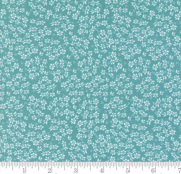 Harbor Florals Laguna Sunrise Teal 37685 18 by Sherri & Chelsi from Moda by the yard