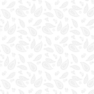 Essentials White on White 39126 100 Paisley from Wilmington Prints by the yard