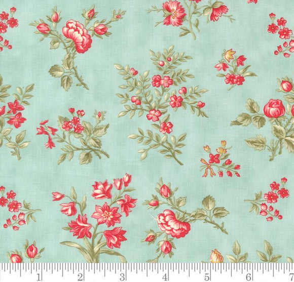 Collections Etchings Aqua 44331 12 Grateful Garden Florals Benefiting The Parkinson Foundation from Moda 