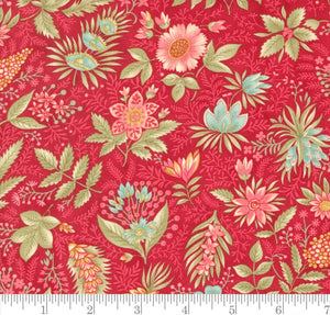 Collections Etchings Red 44332 13 Joyful Jacobean Florals Benefiting The Parkinson Foundation from Moda