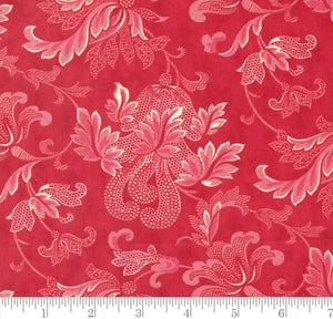 Collections Etchings Red 44335 13 Friendly Flourish Damask Scroll Benefiting The Parkinson Foundation from Moda