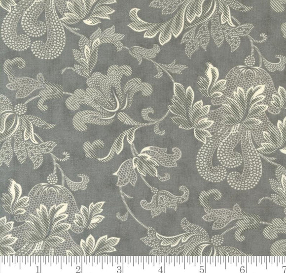 Collections Etchings Charcoal 44335 15 Friendly Flourish Damask Scroll Benefiting The Parkinson Foundation from Moda