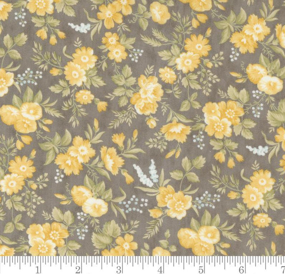 Sweet Blossoms Florals Honeybloom Charcoal 44342 15 by 3 Sisters from Moda