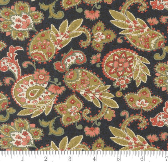 Paisley Ambiance Midnight 44411 16 by 3 Sisters from Moda by the yard