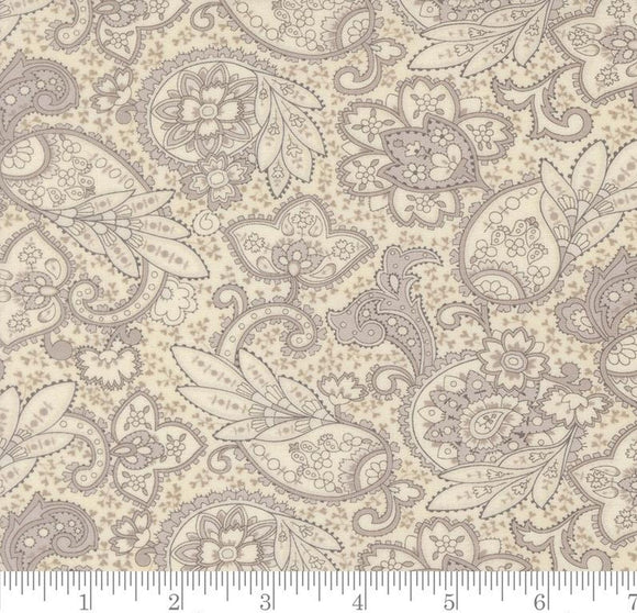 Paisley Ambiance Porcelain Silver 44411 22 by 3 Sisters from Moda by the yard