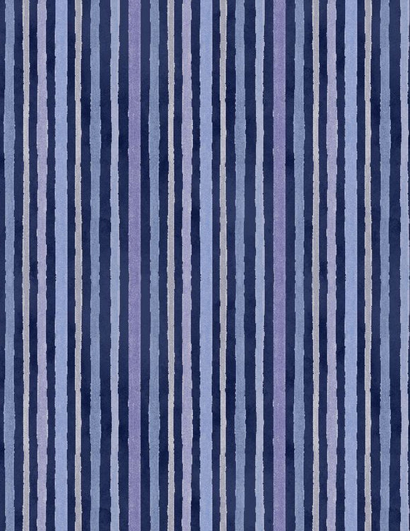 Stripes Navy Morning Blooms 89278 446 from Wilmington by the yard