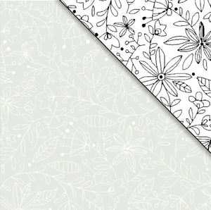 Ramblings Daisies 4887 W White on White from P & B by the yard