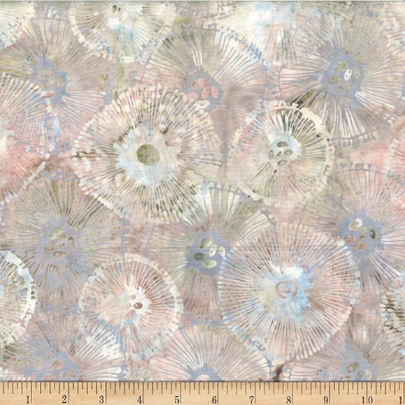 Jelly Fish Batik Fabric MR53-501-Sanddollar