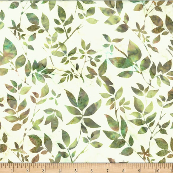 Distressed Leaves Bali Batik Fabric V2550-548-Balsam