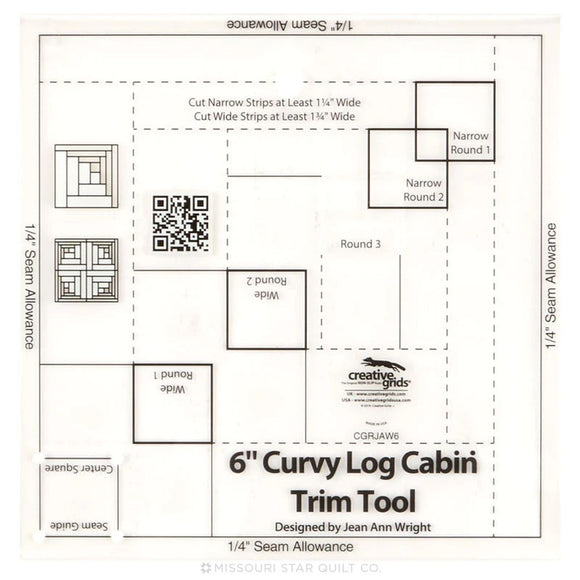 Creative Grids Curvy Log Cabin Trim Tool 6