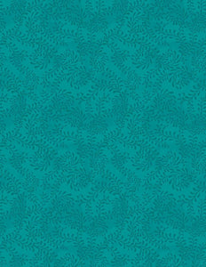 108" Swirling Leaves Teal Wide Backing 3062 4427 774 from Wilmington by the yard