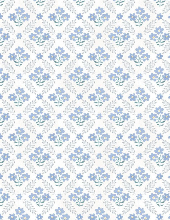 Floral Grid Cream/Multi Morning Blooms 89275 147 from Wilmington by the yard