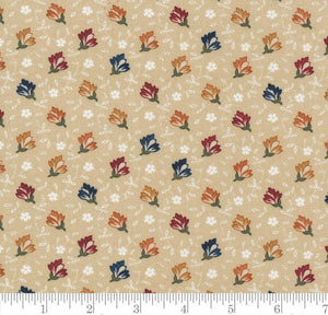 Late Bloomers Small Floral Fluttering Leaves Beechwood 9732 11 by Kansas Troubles from Moda 