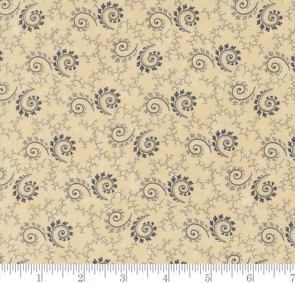 Swirls Twirls Blenders Bluebirds Nest Tan 9801 11 by Kansas Troubles from Moda by the yard
