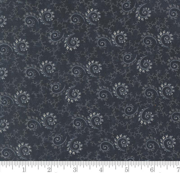 Swirls Twirls Blenders Bluebirds Nest Blue 9801 14 by Kansas Troubles from Moda by the yard