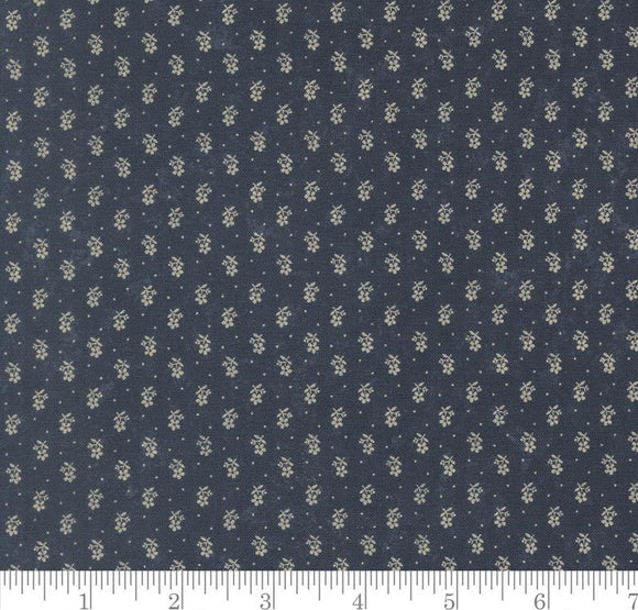 Tiny Buds Small Floral Bluebirds Nest Blue 9805 14 by Kansas Troubles from Moda by the yard