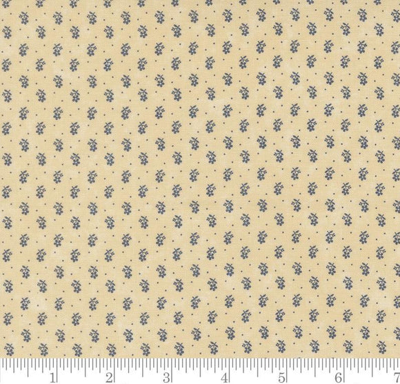 Tiny Buds Small Floral Bluebirds Nest Tan 9805 21 by Kansas Troubles from Moda by the yard