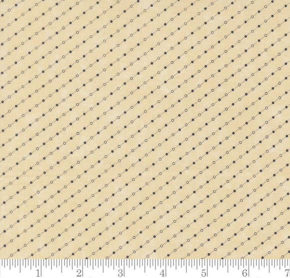 Dot Dash Dots and Stripes Bluebirds Nest Tan 9807 11 by Kansas Troubles from Moda by the yard