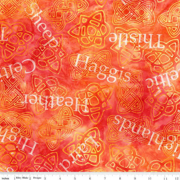 Expressions Batiks A Touch of Celtic Soft Coral BT23264-232 by Patience Griffin from Riley Blake by the yard