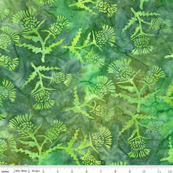Expressions Batiks A Touch of Celtic Green Apple BT23267-314 by Patience Griffin from Riley Blake by the yard