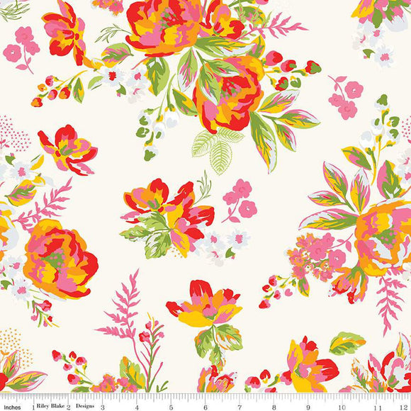  Picnic Florals Main Cream C14610-CREAM