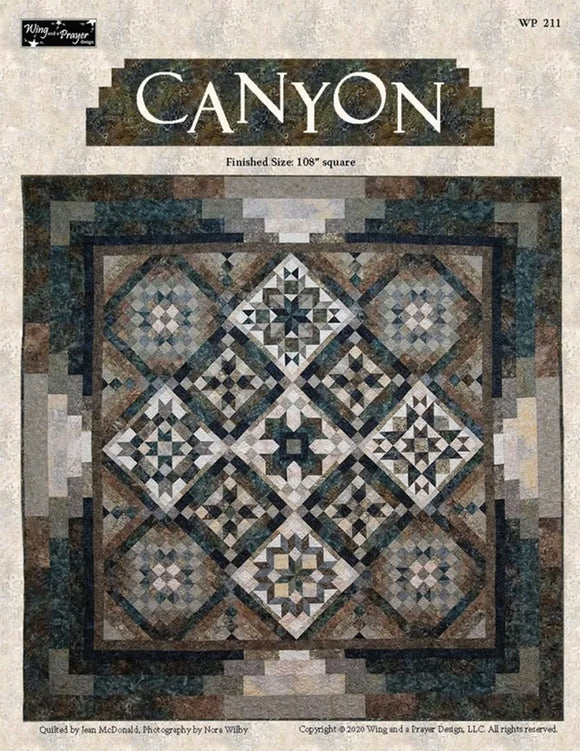 Canyon Block Of The Month Pattern WP211 from Wing And A Prayer