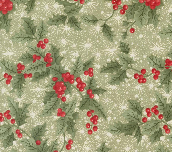 Christmas Carol Sage Holly 44352-14 by 3 Sisters  from Moda by the yard