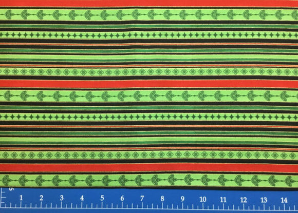 Christmas Carols Green Stripe 28065-973WM from Wilmington by the yard