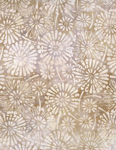 Cinnamon Twist Flower Burst Light Tan 22300 151 from Wilmington Batiks by the yard