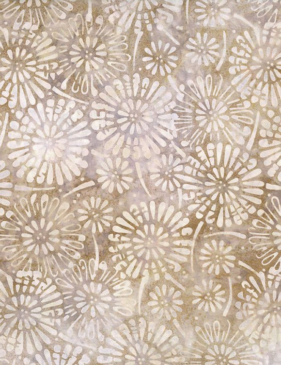 Cinnamon Twist Flower Burst Light Tan 22300 151 from Wilmington Batiks by the yard