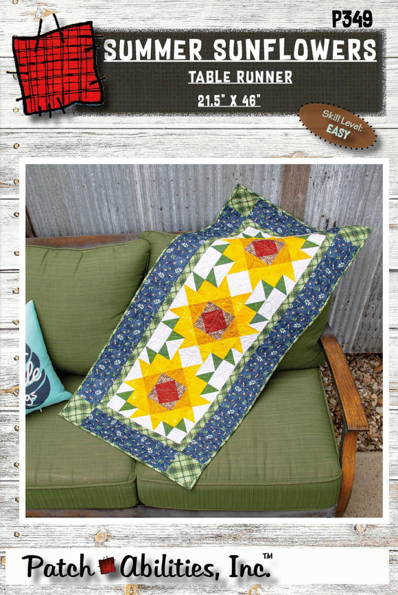 Summer Sunflowers P349 Table Runner by the pattern