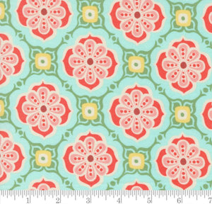 Damask Tiles Tango Alhambra Sky 27333 22 by Kate Spain from Moda by the yard