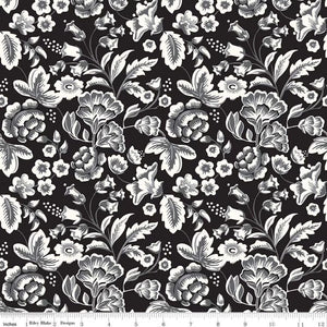 Midnight Meadow Main Black C15320-BLACK by My Mind's Eye from Riley Blake by the yard